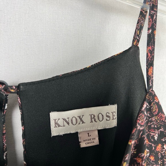 Knox Rose Maxi Dress Womens Large Tiered Floral Crochet High Low Boho - Picture 4 of 15